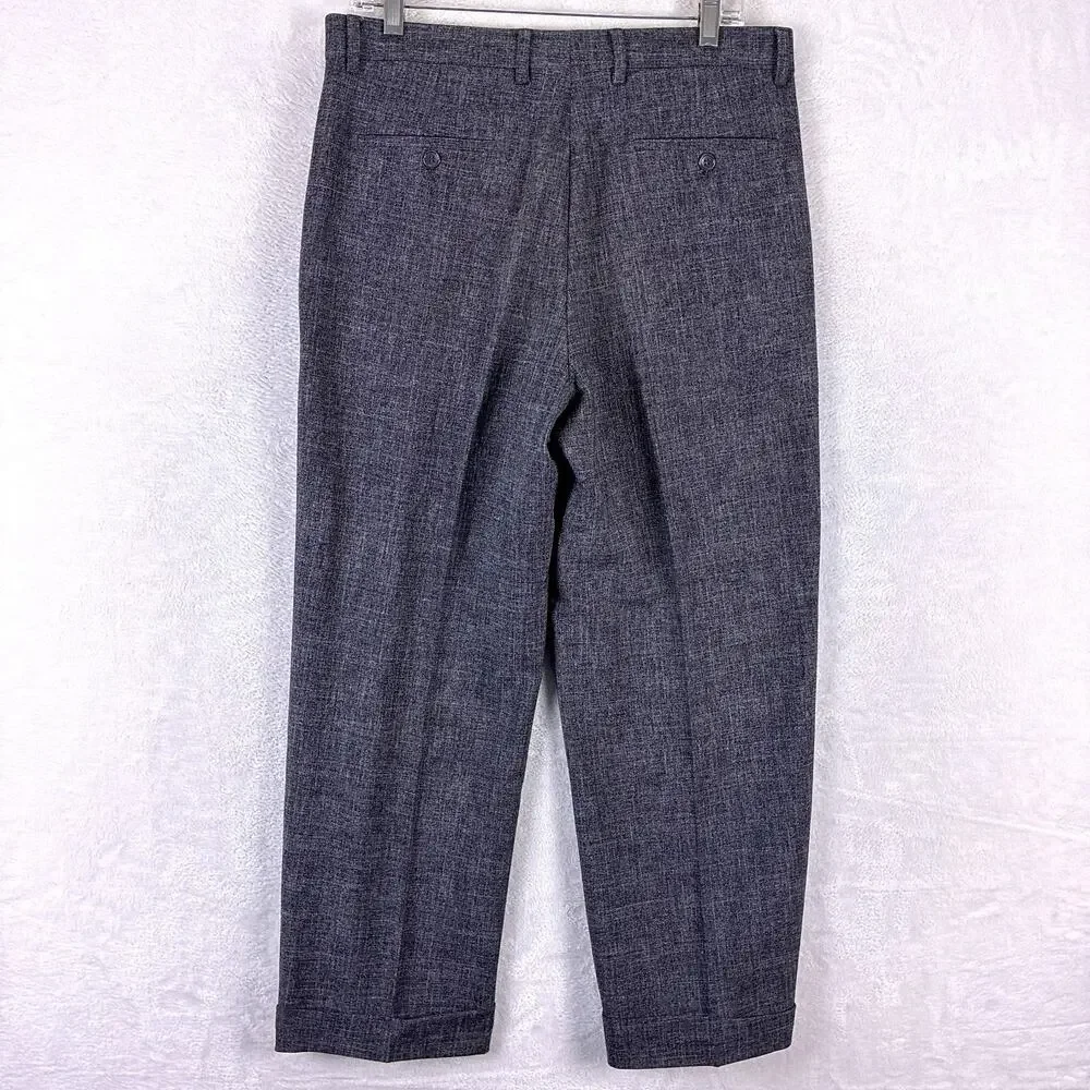 VTG Kerlan Pants 33x29 Gray Wool Double Pleated Classic Preppy Going Out 80s
